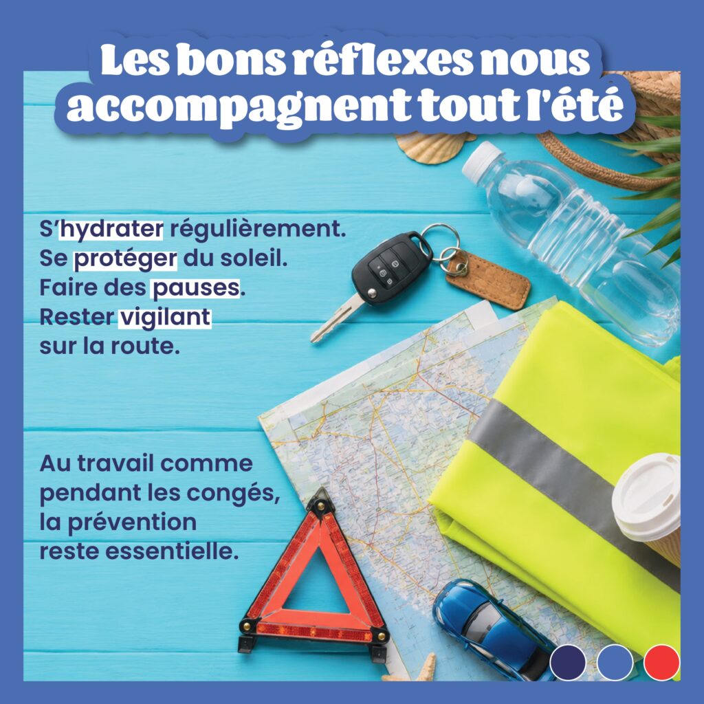 Bons réflexes sécurité de l'été : hydratation, gilet, triangle et vigilance sur la route